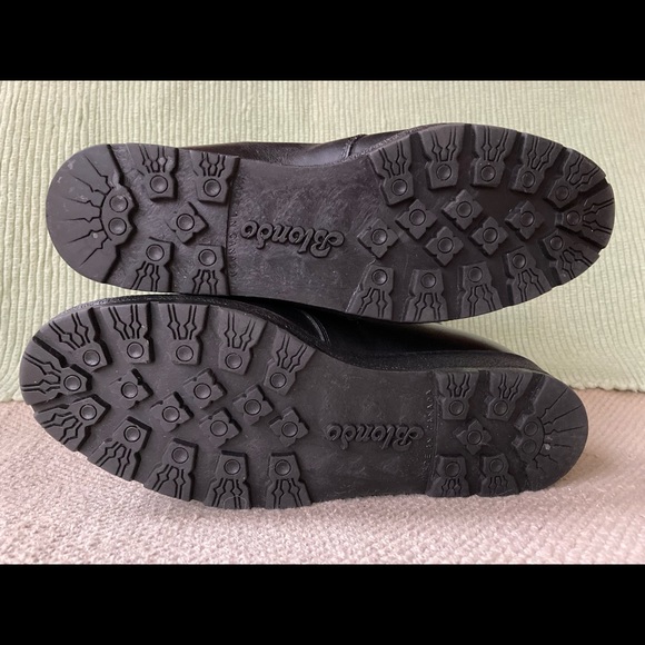 Blondo Men's Black Leather Wool-Lined Insulated Zip Mid Winter Boots Sz M8 - Picture 10 of 11